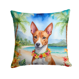 Basenji Luau Throw Pillow