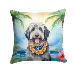 Bergamasco Sheepdog Luau Throw Pillow