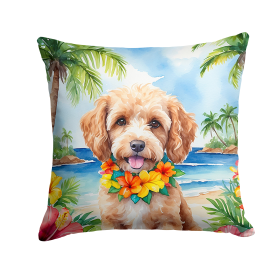 Cockapoo Luau Throw Pillow