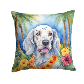 English Setter Luau Throw Pillow