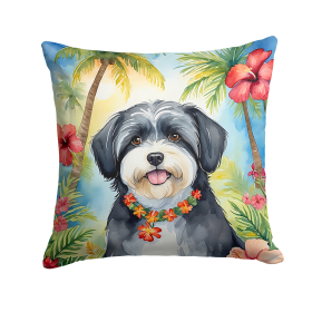 Havanese Luau Throw Pillow