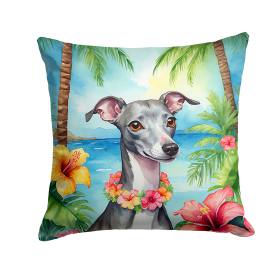 Italian Greyhound Luau Throw Pillow