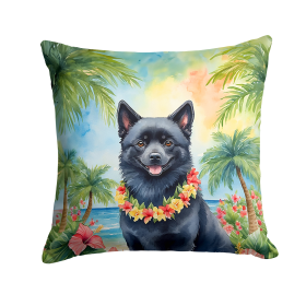 Schipperke Luau Throw Pillow