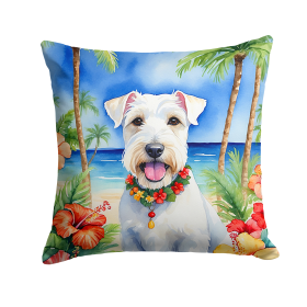 Sealyham Terrier Luau Throw Pillow