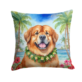 Tibetan Mastiff Luau Throw Pillow