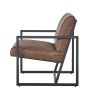Modern design high quality PU(BROWN)+ steel armchair, for Kitchen, Dining, Bedroom, Living Room