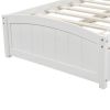 Twin size Platform Bed with Trundle, White