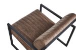Modern design high quality PU(BROWN)+ steel armchair, for Kitchen, Dining, Bedroom, Living Room