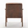 Mid-Century Modern Chair, Living Room Chair with Solid Wood Frame, Accent Chair Extra-Thick Backrest, Wingback Chair for Bedroom, Reading Room, Living
