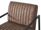 Modern design high quality PU(BROWN)+ steel armchair, for Kitchen, Dining, Bedroom, Living Room