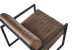 Modern design high quality PU(BROWN)+ steel armchair, for Kitchen, Dining, Bedroom, Living Room