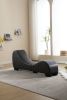 Factory Direct Yoga Chaise Lounge Collection for Stretching & Relaxation Modern Faux Leather Curved Sofa, Modern Faux Leather Curved Sofa, Living Room