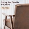 Mid-Century Modern Chair, Living Room Chair with Solid Wood Frame, Accent Chair Extra-Thick Backrest, Wingback Chair for Bedroom, Reading Room, Living