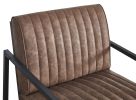 Modern design high quality PU(BROWN)+ steel armchair, for Kitchen, Dining, Bedroom, Living Room