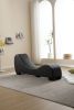 Factory Direct Yoga Chaise Lounge Collection for Stretching & Relaxation Modern Faux Leather Curved Sofa, Modern Faux Leather Curved Sofa, Living Room