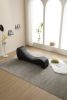 Factory Direct Yoga Chaise Lounge Collection for Stretching & Relaxation Modern Faux Leather Curved Sofa, Modern Faux Leather Curved Sofa, Living Room